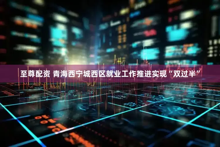 至尊配资 青海西宁城西区就业工作推进实现“双过半”